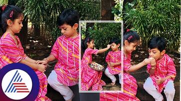 rocking star yash and Radhika pandit kids Ayra and Yatharv celebrating Raksha Bandhan 2023 gow rocking star yash and Radhika pandit kids Ayra and Yatharv celebrating Raksha Bandhan 2023 gow