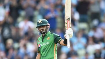 Babar Azam, playing his first match in India, scored a fifty against New Zealand in ODI World Cup warm up match rsk Babar Azam, playing his first match in India, scored a fifty against New Zealand in ODI World Cup warm up match rsk