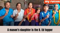 The daughter of a mason topped in the B. Ed examination iwh