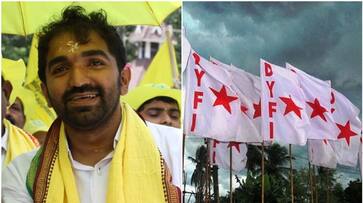 dyfi reaction on Nikhil paily at puthuppally UDF campaign joy dyfi reaction on Nikhil paily at puthuppally UDF campaign joy