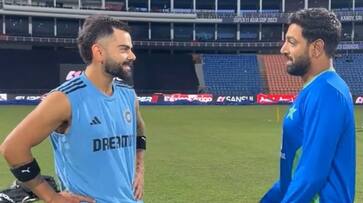 Virat Kohli and Harish Rauf hug and love each other during practice session at kandy for Asia Cup 2023 rsk Virat Kohli and Harish Rauf hug and love each other during practice session at kandy for Asia Cup 2023 rsk