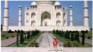 Old picture of princess Diana sitting in front of Taj Mahal goes viral anr Old picture of princess Diana sitting in front of Taj Mahal goes viral anr