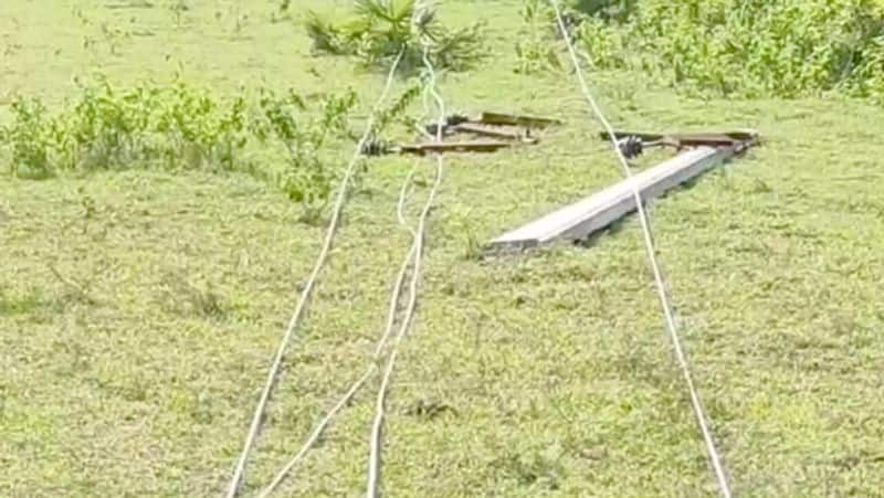 22 power poles were knocked over by a tipper truck