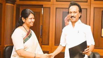 MK Stalin wishes kanimozhi for quiz competition on kalaignar centenary function smp MK Stalin wishes kanimozhi for quiz competition on kalaignar centenary function smp