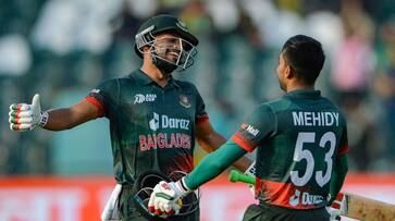 Mehidy Hasan Miraz and Najmul Hossain Shanto hit century Bangladesh scored 334 runs against Afghanistan in 4th match of Asia Cup 2023 rsk Mehidy Hasan Miraz and Najmul Hossain Shanto hit century Bangladesh scored 334 runs against Afghanistan in 4th match of Asia Cup 2023 rsk