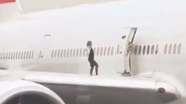 Swiss International Airlines ordered internal investigation against Air hostess who danced on Aircraft Wing akb Swiss International Airlines ordered internal investigation against Air hostess who danced on Aircraft Wing akb