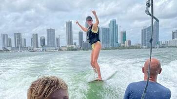 Donald Trump daughter ivanka shows surfing skills in Miami beach video goes viral ckm Donald Trump daughter ivanka shows surfing skills in Miami beach video goes viral ckm
