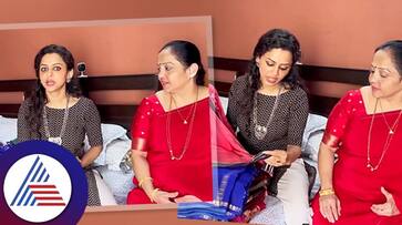 TV actress Amrita Ramamurthy showed the pure silk sarees TV actress Amrita Ramamurthy showed the pure silk sarees