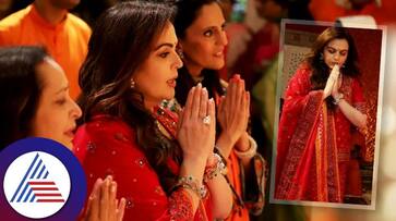 Why Nita Ambani Always Wears Red Clothes During Pooja roo Why Nita Ambani Always Wears Red Clothes During Pooja roo