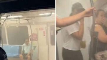 White smoke suddenly started in an old express train in Singapore! Passenger evacuation dee White smoke suddenly started in an old express train in Singapore! Passenger evacuation dee