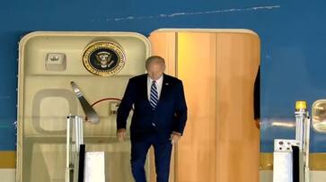 US President JoeBiden arrives at Delhi airport meet pm modi shortly for bilateral smp US President JoeBiden arrives at Delhi airport meet pm modi shortly for bilateral smp