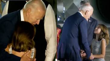Biden extended chat with US envoy daughter MAYA upon arrival KRJ Biden extended chat with US envoy daughter MAYA upon arrival KRJ