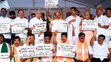 BJP protests against congress rule struggle led by BSY bengaluru rav BJP protests against congress rule struggle led by BSY bengaluru rav