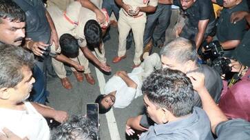 Janasena Pawan Kalyan reached Mangalagiri central office krj Janasena Pawan Kalyan reached Mangalagiri central office krj
