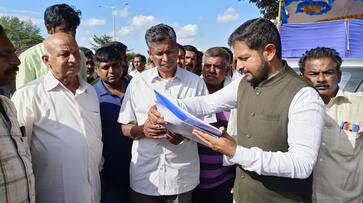 Minister Satish Jarkiholi inspects National Highway at Bengaluru Rural gvd Minister Satish Jarkiholi inspects National Highway at Bengaluru Rural gvd