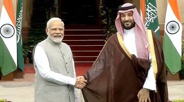 WATCH PM Modi meets Saudi Crown Prince in Hyderabad House trade defence more on agenda gcw WATCH PM Modi meets Saudi Crown Prince in Hyderabad House trade defence more on agenda gcw