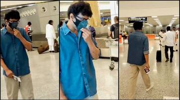 Thalapathy vijay return to chennai after vacation Airport video viral gan Thalapathy vijay return to chennai after vacation Airport video viral gan