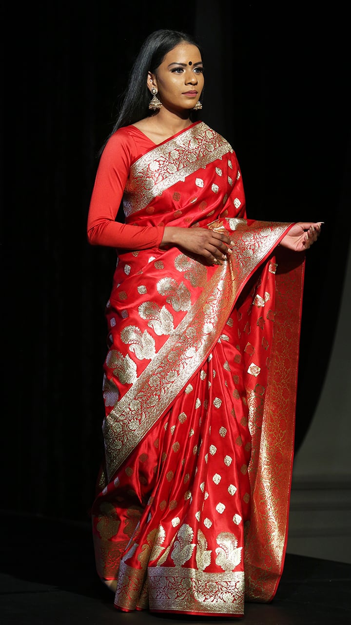 Semi Silk Kanjeevaram Saree in Fuchsia Pink – Reenaas Fashion