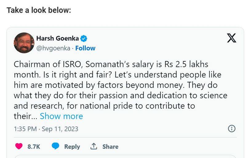 If He was in private sector He would have counted crores increase the salary of ISRO chief Somanath demand of netizens akb