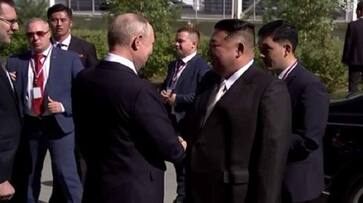 Historic meeting: Russian President Putin welcomes Kim Jong-un at cosmodrome AJR Historic meeting: Russian President Putin welcomes Kim Jong-un at cosmodrome AJR