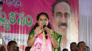 BRS MLC K Kavitha blamed the Congress for the backwardness of Telangana RMA BRS MLC K Kavitha blamed the Congress for the backwardness of Telangana RMA