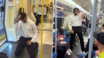 WATCH Indian man dances to Shah Rukh Khan iconic Chaiyya Chaiyya on London metro video goes viral gcw WATCH Indian man dances to Shah Rukh Khan iconic Chaiyya Chaiyya on London metro video goes viral gcw