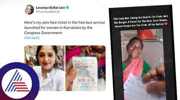 Congress spokesperson lavanya ballal jain trolled for her Free shakti scheme tickets in Social Media san Congress spokesperson lavanya ballal jain trolled for her Free shakti scheme tickets in Social Media san