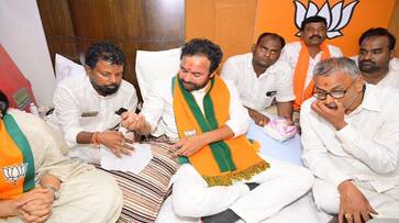 Kishan Reddy continues Deeksha in Nampally BJP Office ksm Kishan Reddy continues Deeksha in Nampally BJP Office ksm
