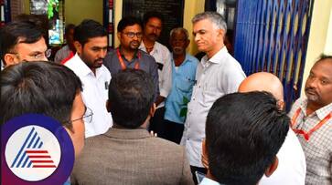 Revenue Minister Krishna byre gowda sudden visit to Nadakacheri, Tehsildar office at dharwad rav Revenue Minister Krishna byre gowda sudden visit to Nadakacheri, Tehsildar office at dharwad rav