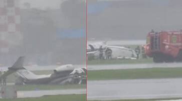 Private jet skidded off Mumbai airport runway 8 passengers on board ckm Private jet skidded off Mumbai airport runway 8 passengers on board ckm