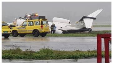 Heavy rain Small plane skids off runway during landing; There were eight people, no casualties fvv Heavy rain Small plane skids off runway during landing; There were eight people, no casualties fvv