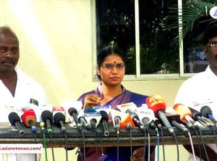 actress kushboo should control her self otherwise we will do protest against her says veeralakshmi vel