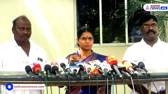 actress kushboo should control her self otherwise we will do protest against her says veeralakshmi vel