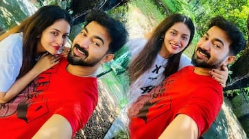 Dhanya Mary Varghese photo with husband John Jacob as romantic couple hrk Dhanya Mary Varghese photo with husband John Jacob as romantic couple hrk