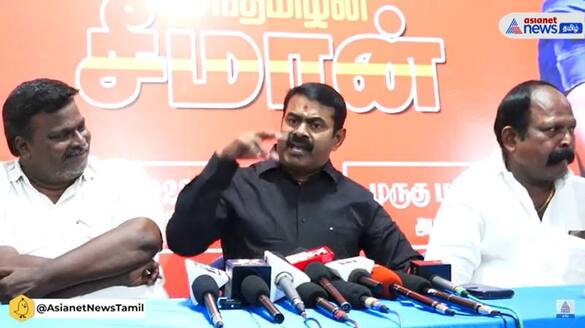 ntk chief coordinator seeman condemns kerala government for try to build check dam at silandhi river vel