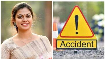 actress Anusree s car hit on a bike two injured apn actress Anusree s car hit on a bike two injured apn