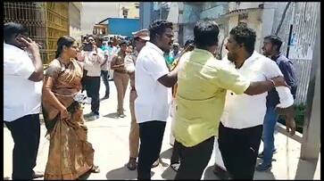 naam tamilar katchi cadres try to attack veeralakshmi at chennai vel naam tamilar katchi cadres try to attack veeralakshmi at chennai vel
