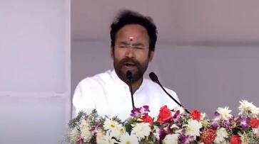 Kishan reddy participates in Etela rajender Nomination rally in Gajwel ksm Kishan reddy participates in Etela rajender Nomination rally in Gajwel ksm
