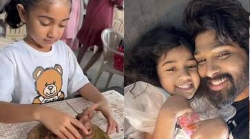 Allu Arjun Daughter Allu arha makes ganesh video Viral JMS Allu Arjun Daughter Allu arha makes ganesh video Viral JMS
