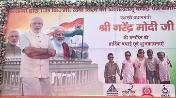 Special birthday gift: Disabled kids prepare 1.25km-long letter for PM Narendra Modi sgb Special birthday gift: Disabled kids prepare 1.25km-long letter for PM Narendra Modi sgb