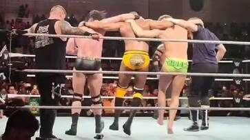 Wrestlers Dance to Natu Natu Song in WWE Ring Viral Video akb Wrestlers Dance to Natu Natu Song in WWE Ring Viral Video akb