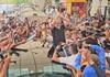 Kollywood Super Star Rajinikanth went to coimbatore to attend a family function fans gave warm welcome ans
