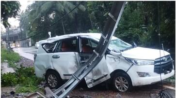 Panakkad basheer ali Shihab Thangal Innova car met with an accident details btb Panakkad basheer ali Shihab Thangal Innova car met with an accident details btb