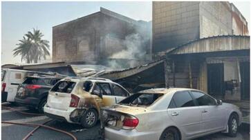 gulf news car catches fire and firefighting teams prevent disaster rvn gulf news car catches fire and firefighting teams prevent disaster rvn