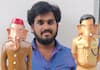 Clay Doll Artist and Super Star Rajinikanth fan Ranjith made Jailer and Lal Salam movie vinayagar dolls ans