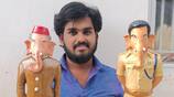 Clay Doll Artist and Super Star Rajinikanth fan Ranjith made Jailer and Lal Salam movie vinayagar dolls ans