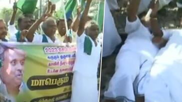 farmers train strike against karnataka government on cauvery issue in thiruvarur district vel farmers train strike against karnataka government on cauvery issue in thiruvarur district vel