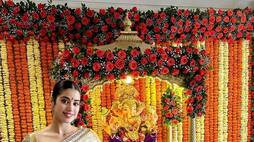 bollywood actress ganesh chaturthi look nita ambani to Janhvi Kapoor wear ethnic outfits kxa 