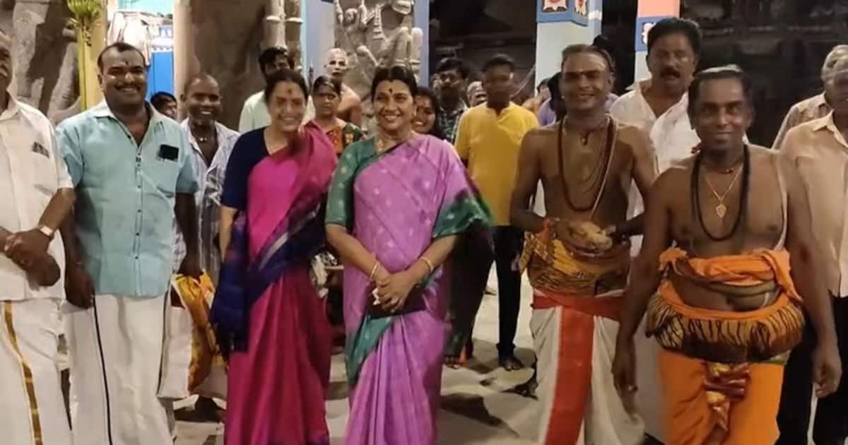 ஆதீனங்களின் அழைப்பை ஏற்று மயூரநாதர் ஆலயத்தில் சிறப்பு வழிபாடு மேற்கொண்ட துர்கா ஸ்டாலின்