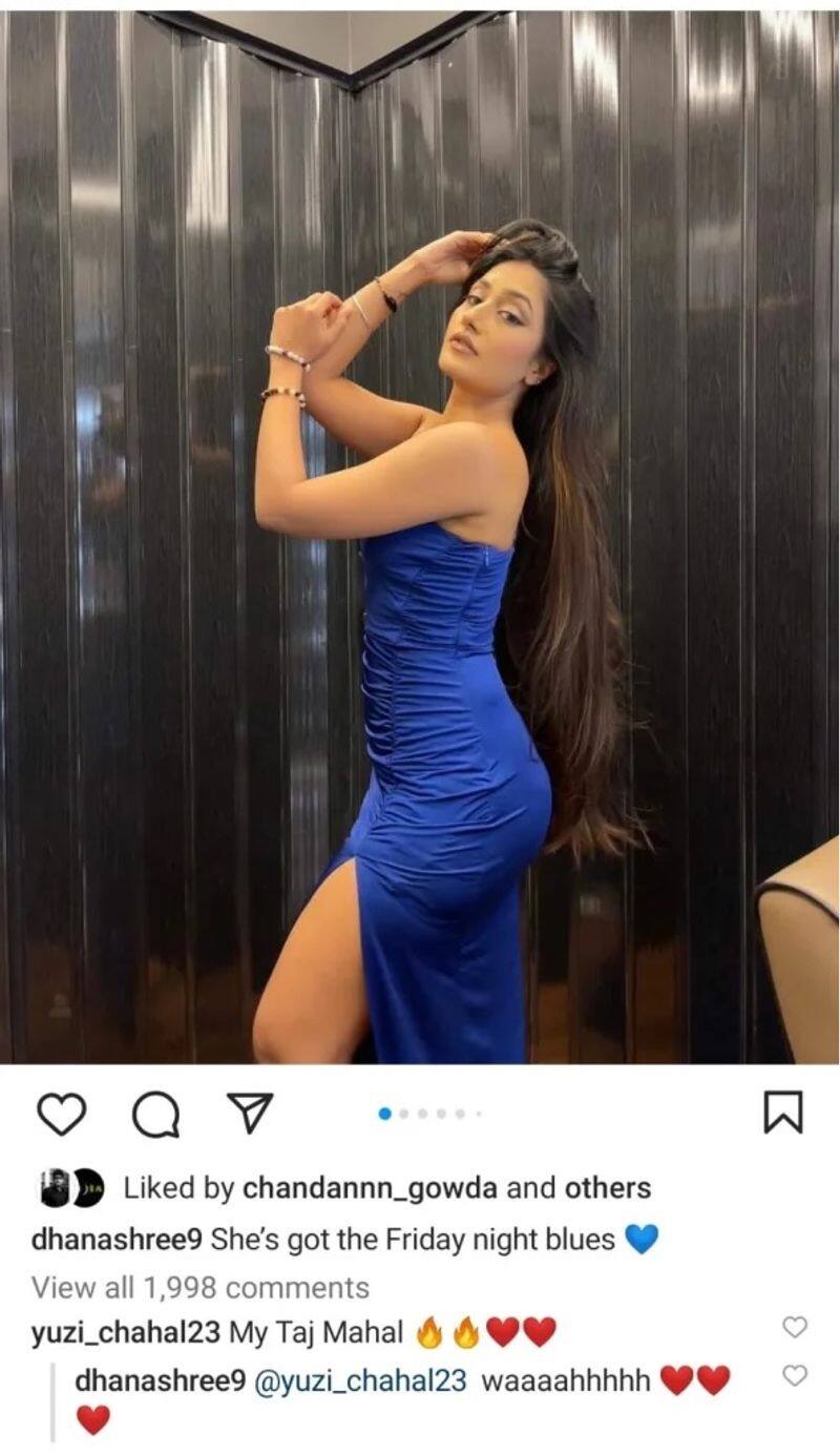 Team India Cricketer Yuzvendra Chahal Comment On Dhanashree Verma Steamy Pictures Has Gone Viral kvn